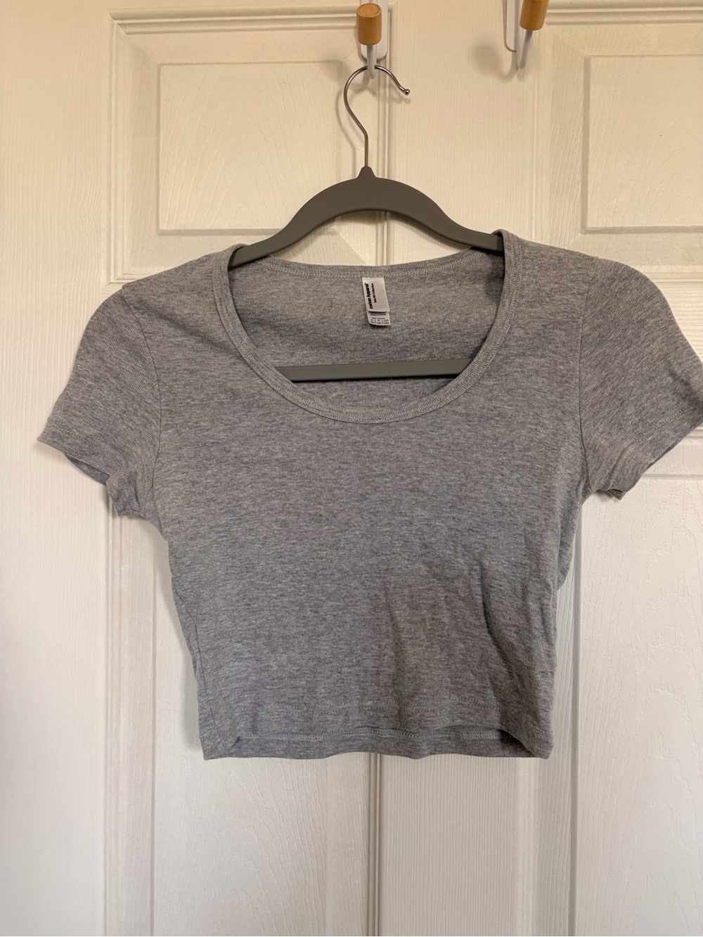 American apparel baby crop size small Gray